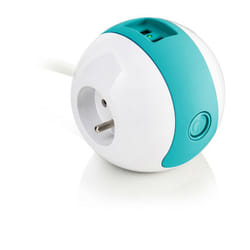 Watt&co - Multiprise Multimédia 2x16A+1x6A+USB 2,1A