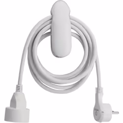 Watt&co - Rallonge 5m avec pince - Blanc - Watt&Co