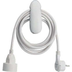 Watt&co - Rallonge 5m avec pince - Blanc - Watt&Co