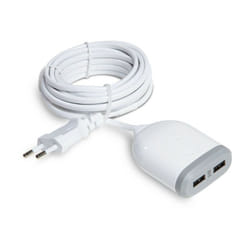 Watt&co - Chargeur 2USB 4,8A 3 m