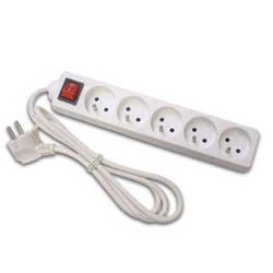 Bloc multiprises x 5 avec interrupteur