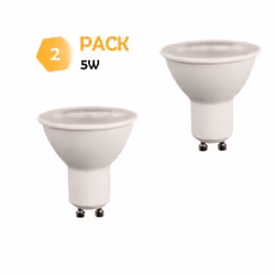 Lot de 2 ampoules LED GU10 36° 5W (equiv. 50W) 345Lm 3000K