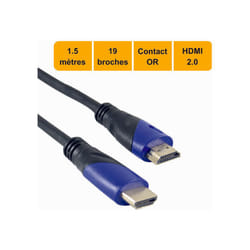 Arcotec - Câble hdmi 2.0 High Speed 1,5m Full hdtv 4K - garantie 10 ans
