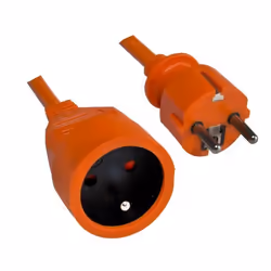 Rallonge électrique - câble orange de 25m H05VV-F 3G1.50 mm²