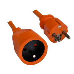 Rallonge électrique - câble orange de 25m H05VV-F 3G1.50 mm²