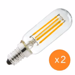 Lot de 2 ampoules LED filament E14 4W 470Lm 2700K
