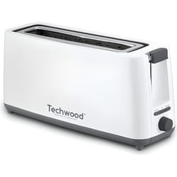 Grille Pain Jumbo Fentes Longues Techwood - TGP-402 - Blanc - 900W
