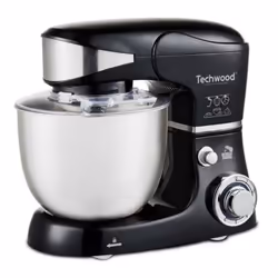 Techwood TRO-1056, Robot mixer, Noir, Pétrisseur, Mélange, 5 L, Acier inoxydable, 1000 W