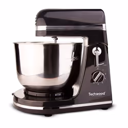 Techwood TMB-366, Robot mixer, Noir, Acier inoxydable, Pétrisseur, Mélange, 3,5 L, Rotatif, Acier inoxydable
