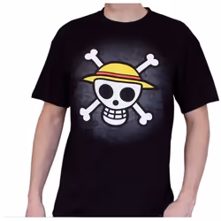 ABYstyle One Piece T-shirt Skull with map, Tee-shirt, Adulte, Mâle, Noir, Image, S