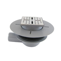 Aurlane - Bonde à sortie horizontale pour receveur à carreler rainy et high rainy - Grille Inox Chrome