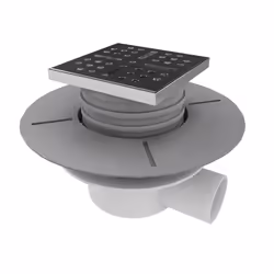 Aurlane - Bonde à sortie horizontale pour receveur à carreler rainy et high rainy - Grille Inox Chrome