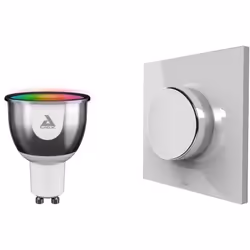 Caractéristiques du set ampoule LED couleur + interrupteur sans fil Smart Pebble - Chacon : Modèle : set ampoule LED couleur  ...