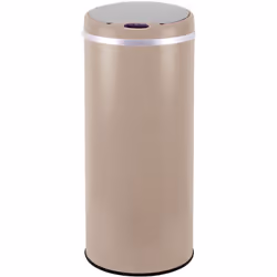La poubelle électronique cylindrique BAT-42LI TAUPE de KITCHEN MOVE fonctionne avec un système infra-rouge et vous évite ains ...