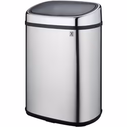 Poubelle de cuisine one touch rectangulaire avec cerclage Capacité 48L modèle CITY en acier Inoxydable Finition Poli miroir D ...