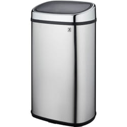 Kitchen Move - Poubelle de cuisine push city Argent Acier inoxydable 58 l