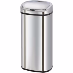 Poubelle de cuisine automatique rectangulaire avec cerclage Capacité 80L modèle MAJESTIC en acier Inoxydable Finition poli mi ...