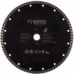 Le disque diamant universel turbo 230mm est l'outil idéal pour réaliser des coupes précises et rapides sur des matériaux durs ...