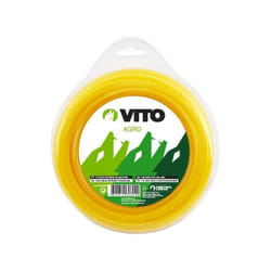 Vito - Fil nylon carré pour débroussailleuse - longueur 15m - diamètre 3mm