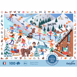 SentoSphère PUZZLE 100 pièces - Cherche et trouve - Sports d'Hiver