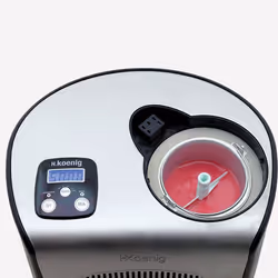 H.Koenig HF250 sorbetière 1,5 L 150 W Noir, Acier satin