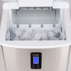 H.Koenig KB15 machine à glaçons Machine à glaçon portable 15 kg/24h 100 W Acier inoxydable, Blanc