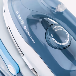 H.Koenig V5i 2400 W 1,7 L Semelle en acier inoxydable Bleu, Blanc