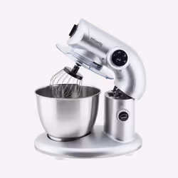 H.Koenig KM80, Robot mixer, Argent, Batteur, Pétrisseur, Mélange, 5,5 L, Boutons, Rotatif, Acier inoxydable