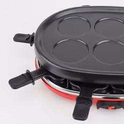 H.Koenig RP412 raclette 8 personne(s) 900 W Noir, Gris, Rouge