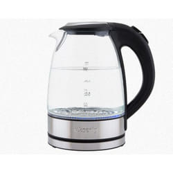 H.Koenig BO28 bouilloire 1,7 L 2200 W Noir, Acier inoxydable, Transparent