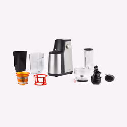 H.Koenig GSX18 presse-agrumes Centrifugeuse lente 400 W Noir, Acier inoxydable