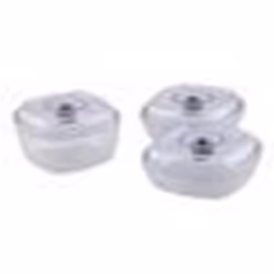 Boîtes alimentaires pour appareil de mise sous vide - H.Koenig BX24 - Lot de 3 - 2x1L + 1x2L