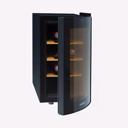 H.Koenig AGE8WV, Refroidisseur de vin thermoélectrique, Pose libre, 8 bouteille(s), 70 W, Lumière intérieure, Noir