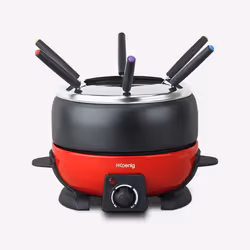 H.Koenig ALP1800, 6 personne(s), 2 L, Noir, Rouge, Acier inoxydable, Rond, 190 °C, 800 W