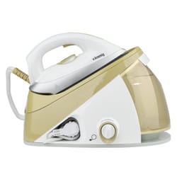 H.Koenig v28 2400 W 1,1 L Semelle en céramique Or, Blanc
