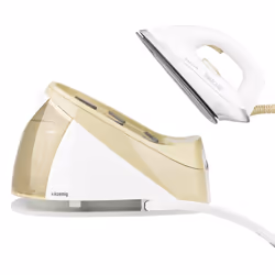 H.Koenig v28 2400 W 1,1 L Semelle en céramique Or, Blanc