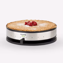 H.Koenig KREP29 appareil à crêpes 1 crèpe(s) 1300 W Noir, Acier inoxydable