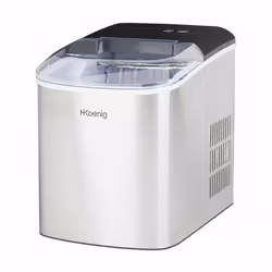 H.Koenig ICEK12 machine à glaçons Machine à glaçon incornporé/sur pied 12 kg/24h 120 W Noir, Acier inoxydable