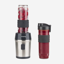 H.Koenig SMOO9 0,57 L Blender sport 300 W Noir, Acier inoxydable, Transparent