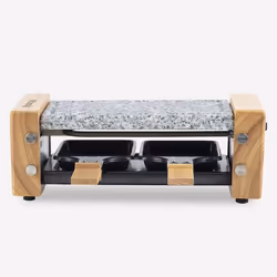 H.Koenig WOD2 raclette 2 personne(s) 350 W Noir, Gris, Blanc, Bois