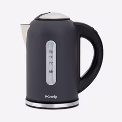 H.Koenig BOE52 bouilloire 1,7 L 2200 W Beige, Noir, Acier inoxydable