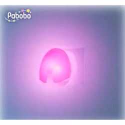 Pabobo 210602 lumière de nuit pour bébé Mur Rose, Blanc LED