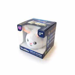 Pabobo Coucher facile SHAKIES-RABBIT lumière de nuit pour bébé Autonome Rose, Blanc LED