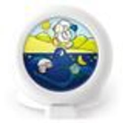 Réveil Enfant Éducatif KidSleep - ClaessensKids - Veilleuse Musicale - Jour/Nuit - Nomade Blanc