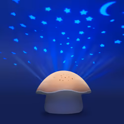 Pabobo Coucher facile Projecteur d’étoiles Champignon Rose Pêche