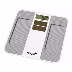Harper SOLAR_SCALE_WHT, Pèse-personne électronique, 150 kg, 100 g, Gris, Carré, Verre