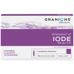 Granions 30 Ampoules d'Iode