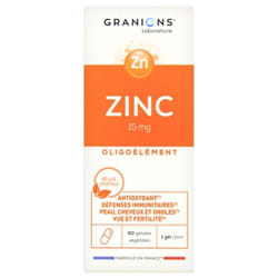 Granions Zinc 15 mg 60 Gélules