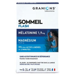 Granions Pro Somnis Sommeil Flash Mélatonine 1900 20 Comprimés Sublinguaux
