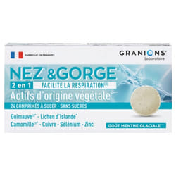 Granions Comprimés à Sucer Nez & Gorge 24 Comprimés